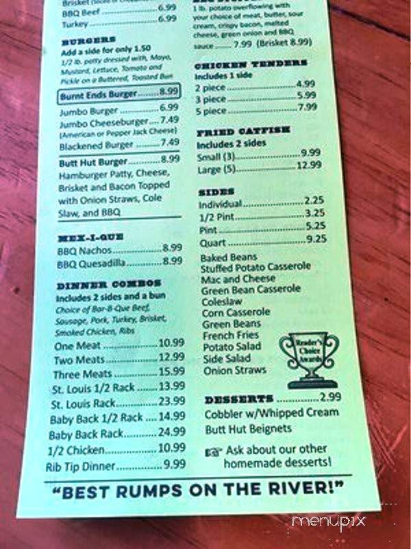 Butt Hut - Vidalia, LA menu_pic
