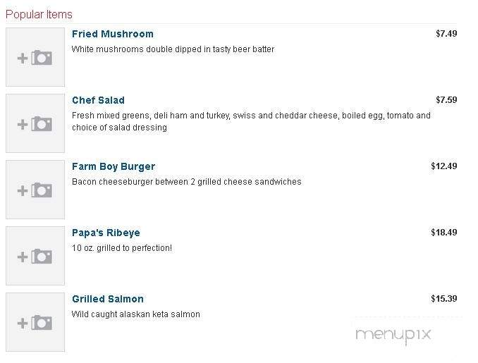 C.J.Roosters - Gillette, WY menu_pic