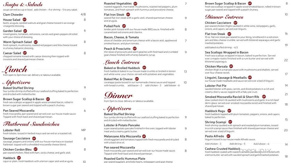 Cacciatore's - Gloucester, MA menu_pic