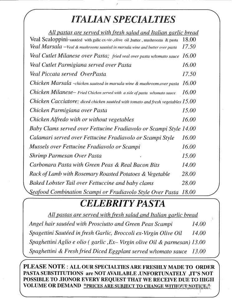 Cafe di Lorenzo - Bradenton, FL menu_pic