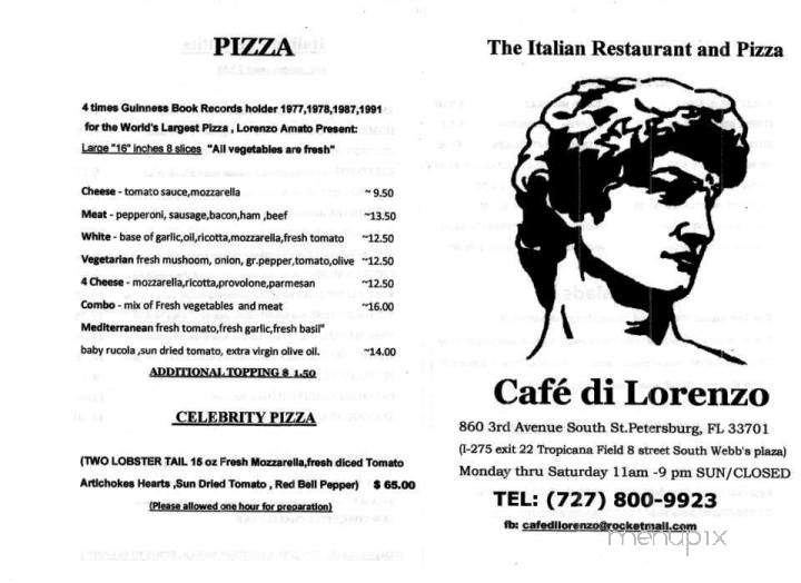 Cafe di Lorenzo - Bradenton, FL menu_pic