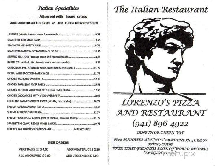 Cafe di Lorenzo - Bradenton, FL menu_pic