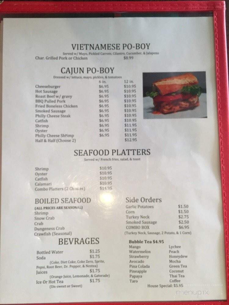 Cajun Persuasion - Laplace, LA menu_pic