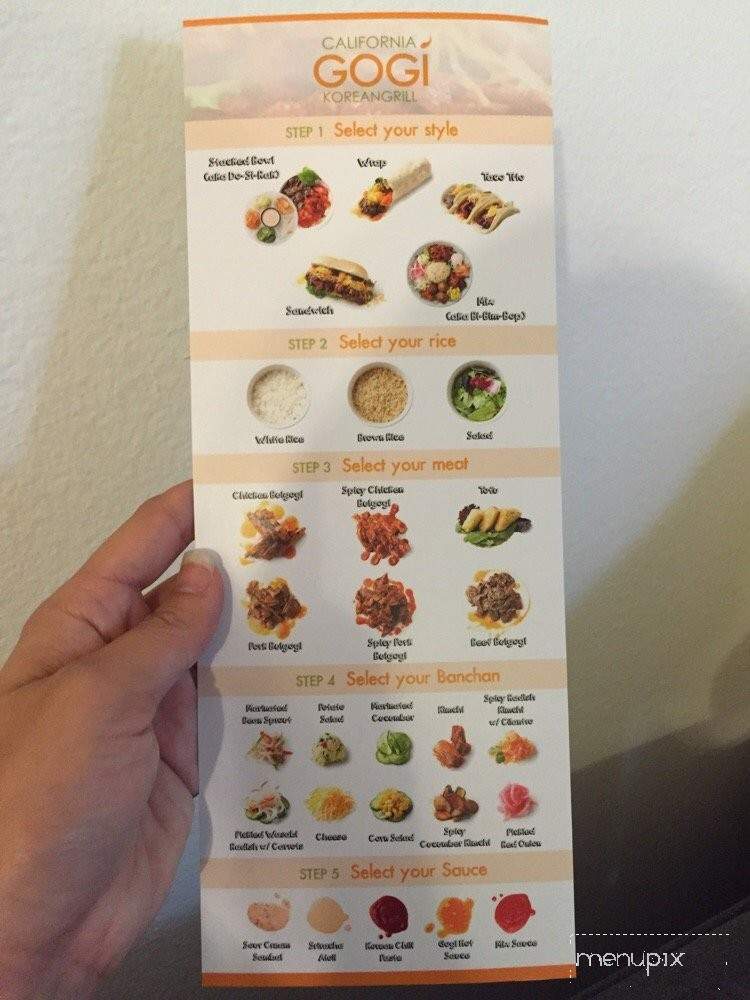 California Gogi Korean Grill - Los Angeles, CA menu_pic