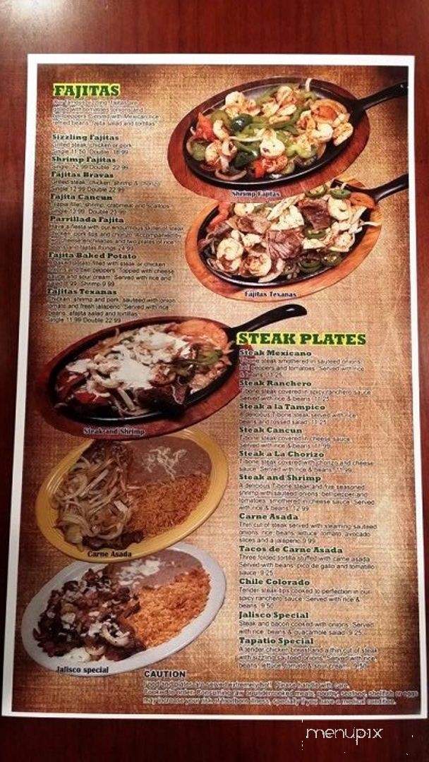 Cancun Mexican Cuisine - Warrensburg, MO menu_pic