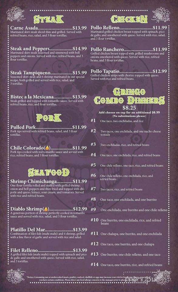 Cantina Louie - St Augustine, FL menu_pic