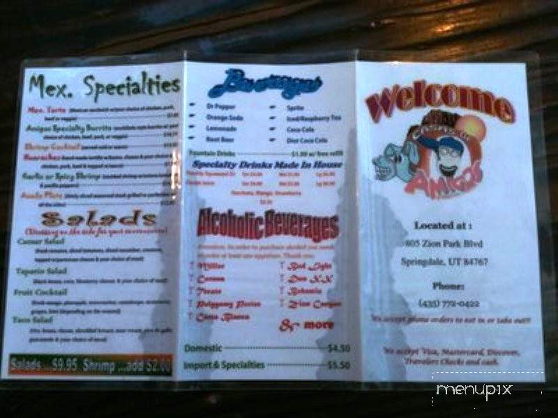 Casa de Amigos - Springdale, UT menu_pic