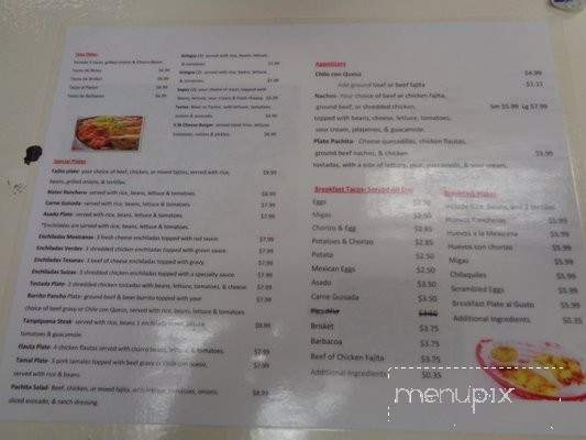 Casa Pachita - College Station, TX menu_pic