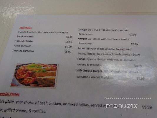 Casa Pachita - College Station, TX menu_pic