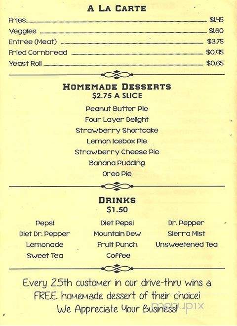 Cast Iron Skillet - Conway, AR menu_pic