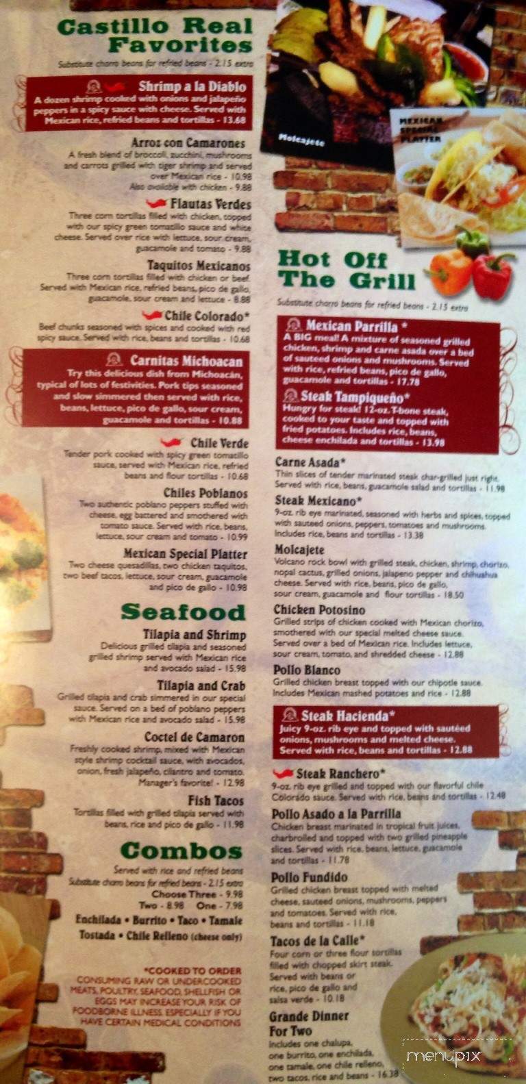 Castillo Real - Mcdonough, GA menu_pic