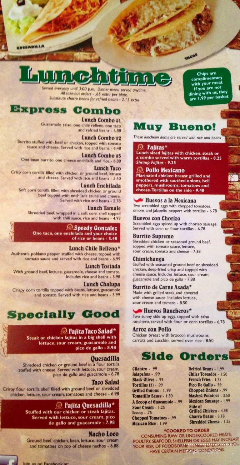 Castillo Real - Mcdonough, GA menu_pic