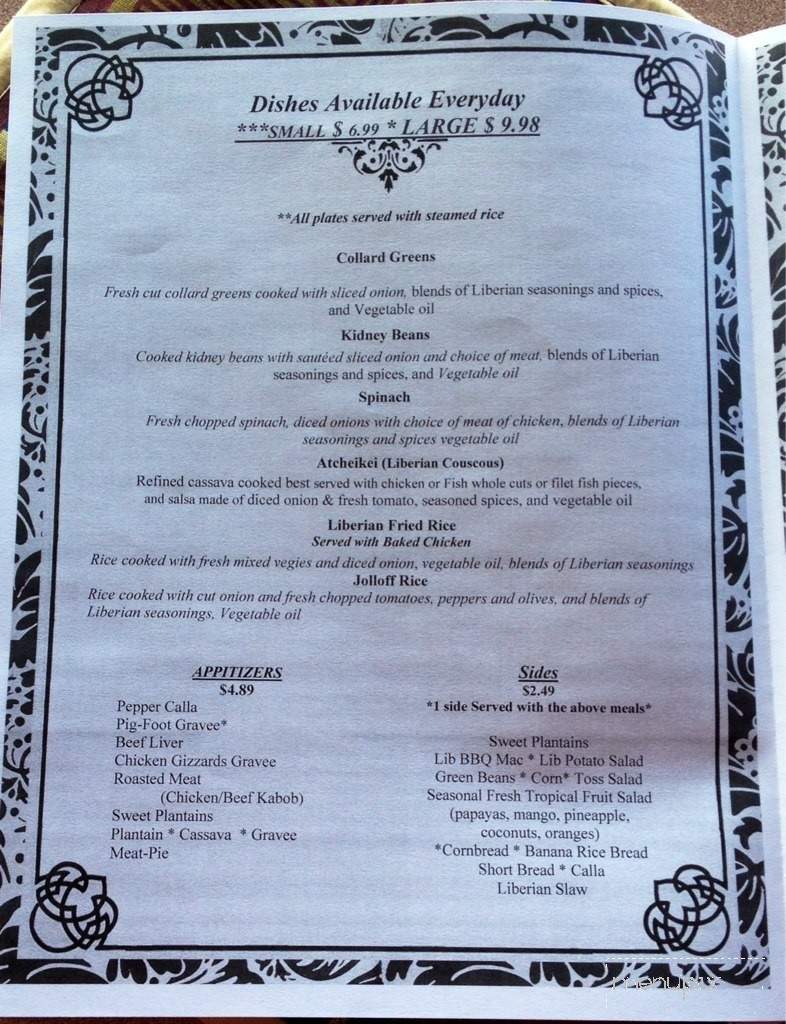 CCHEF'S Restaurant - Johnson City, TN menu_pic