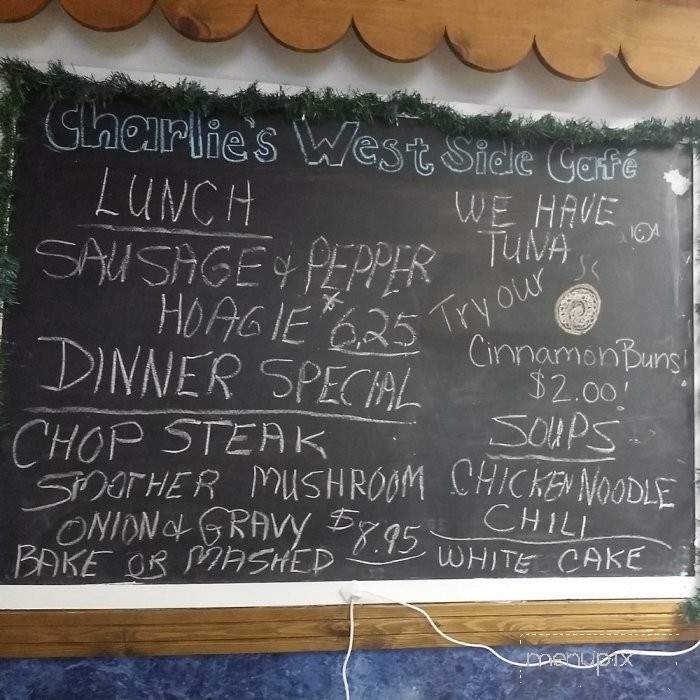 Charlie's West Side Cafe - Scranton, PA menu_pic