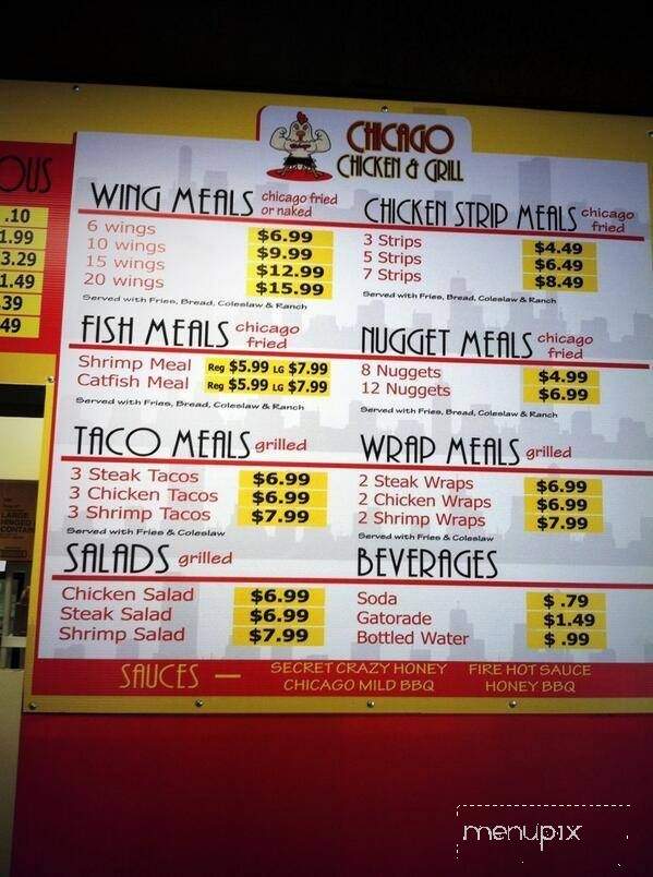 Chicago Chicken & Grill - Tallahassee, FL menu_pic