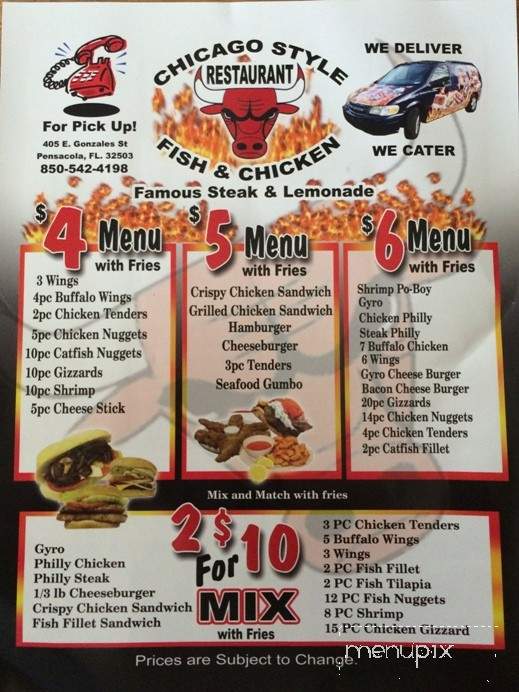 Chicago Store and Deli - Pensacola, FL menu_pic