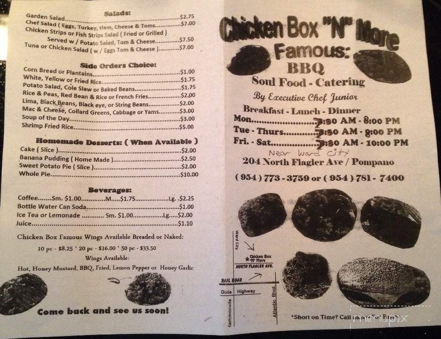 Chicken Box n More - Pompano Beach, FL menu_pic