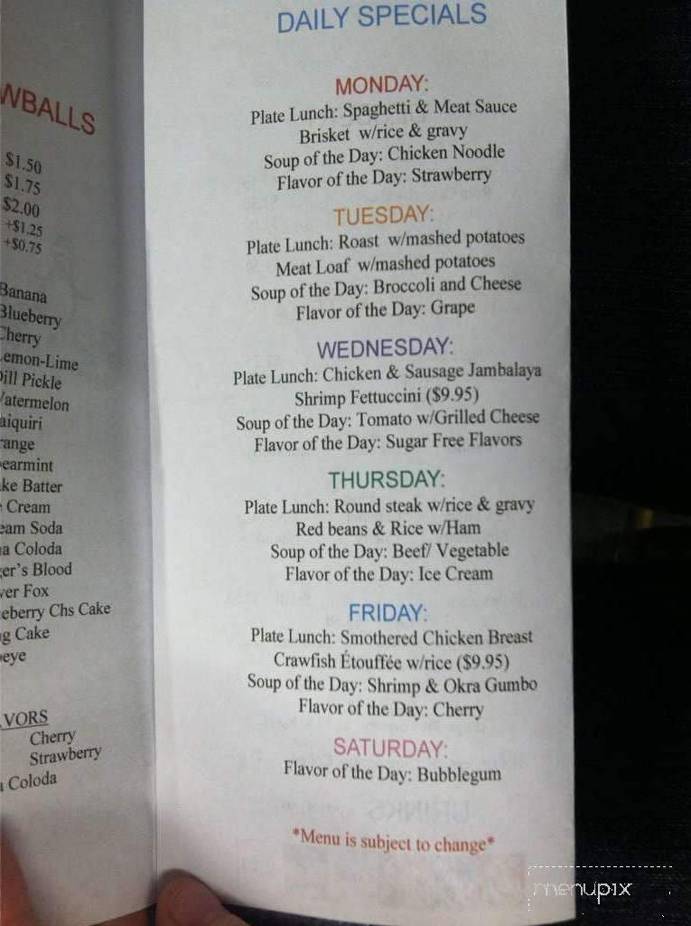 Chill Pad - New Iberia, LA menu_pic