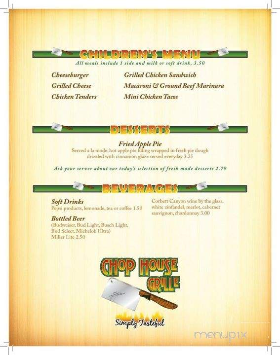 Chop House Grille - Linn, MO menu_pic