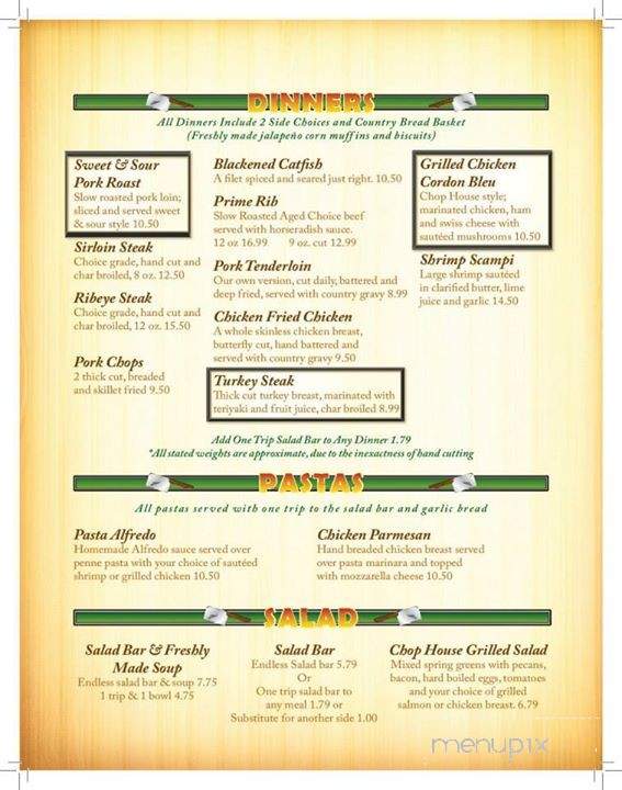 Chop House Grille - Linn, MO menu_pic