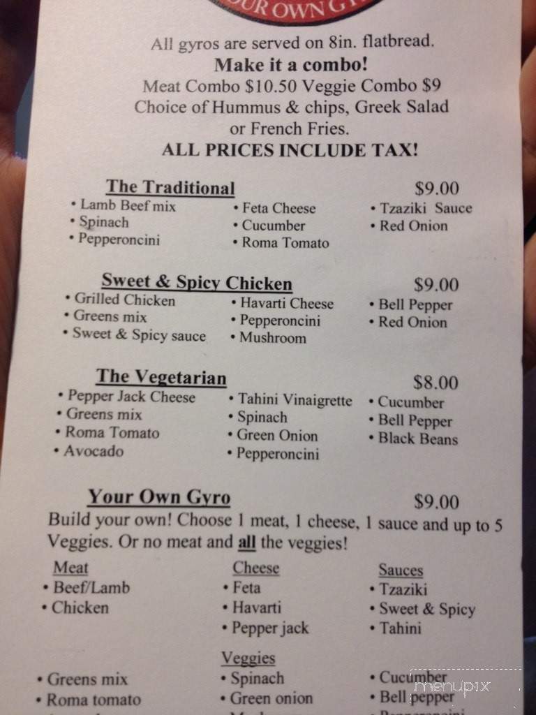 Chris & Becky's Gyros - Wenatchee, WA menu_pic