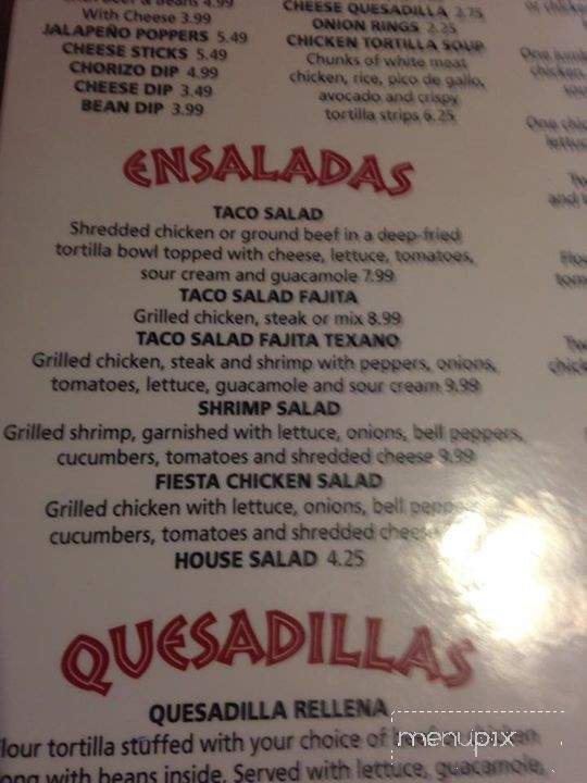 Menu of Cinco de Mayo Mexican Bar and Grill in Bardstown ...
