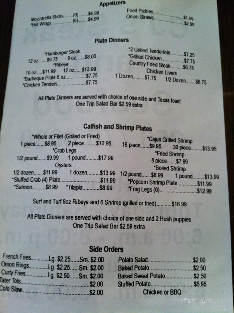 Cj's Steak and Seafood - Somerville, AL menu_pic
