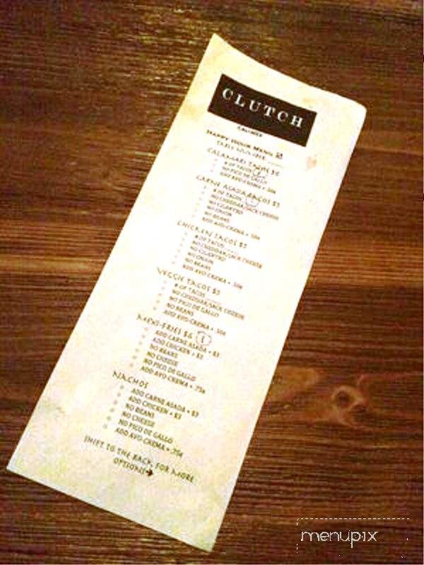 Clutch - Los Angeles, CA menu_pic