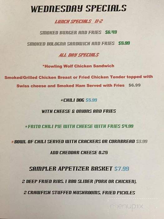 Coaches - Jonesboro, AR menu_pic