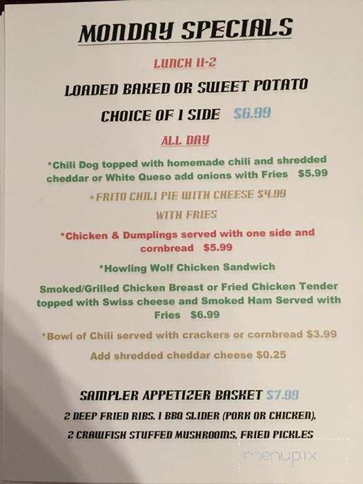 Coaches - Jonesboro, AR menu_pic
