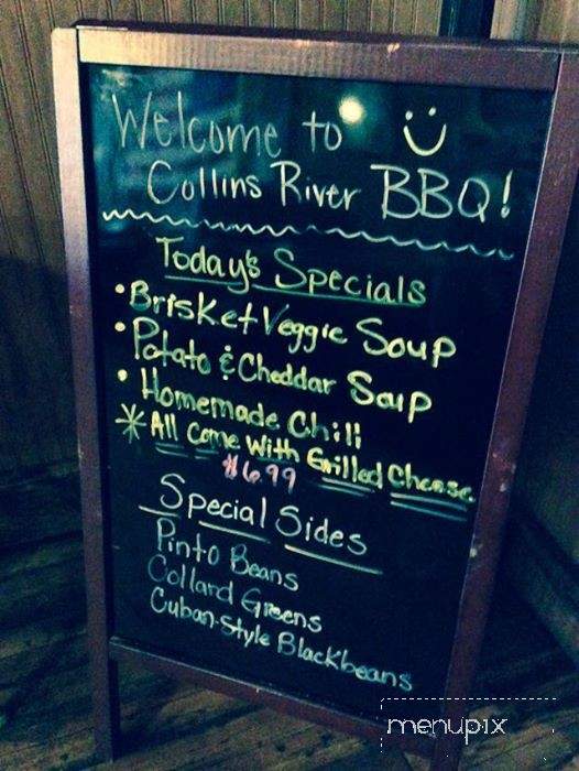 Collins River BBQ & Cafe - Mcminnville, TN menu_pic