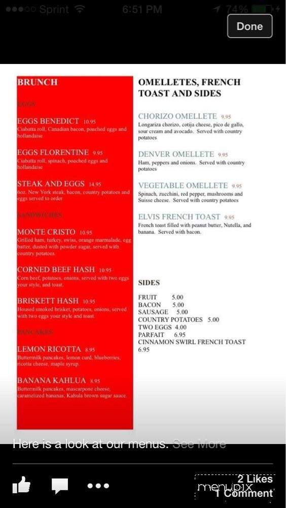 Cosmo's Bistro - Glendora, CA menu_pic