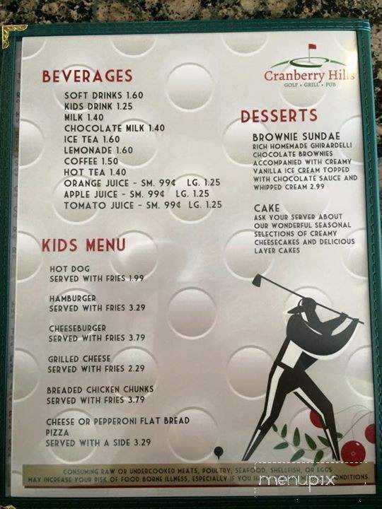 Cranberry Hills - New Washington, OH menu_pic