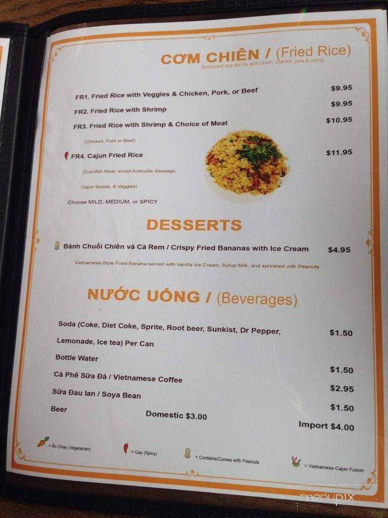 Crazy Pho Cajun - Seattle, WA menu_pic