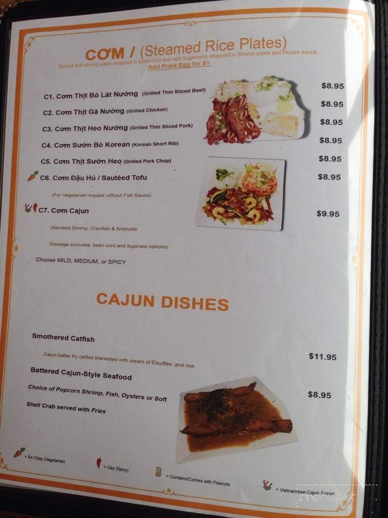 Crazy Pho Cajun - Seattle, WA menu_pic