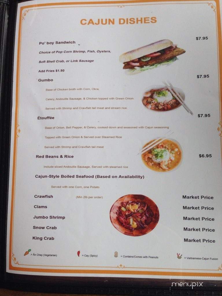 Crazy Pho Cajun - Seattle, WA menu_pic