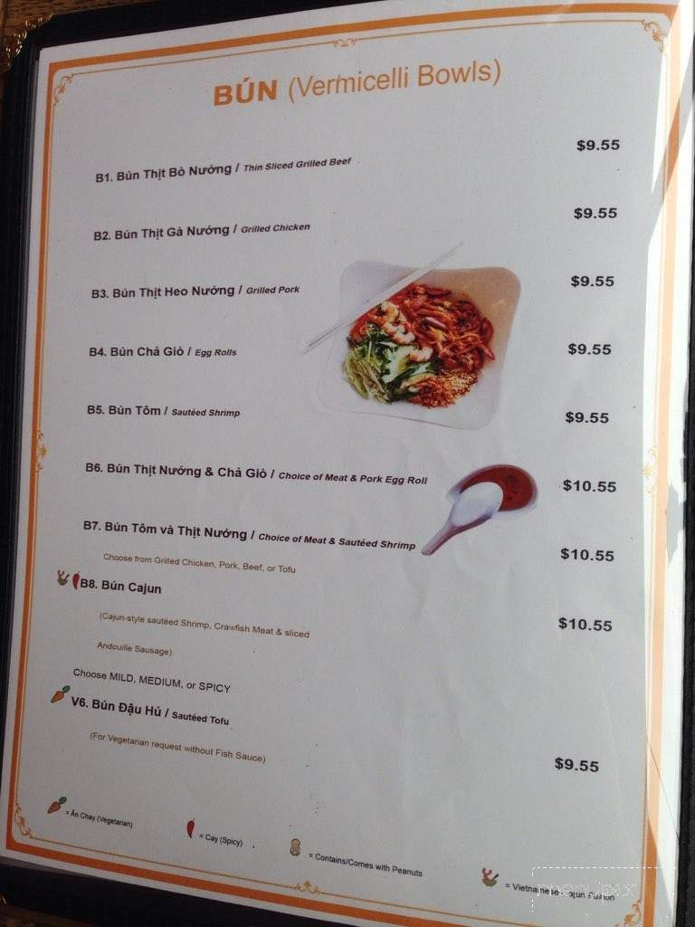 Crazy Pho Cajun - Seattle, WA menu_pic
