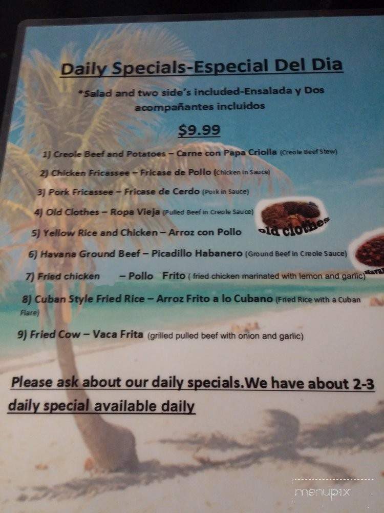 Cuban Island - Albert Lea, MN menu_pic