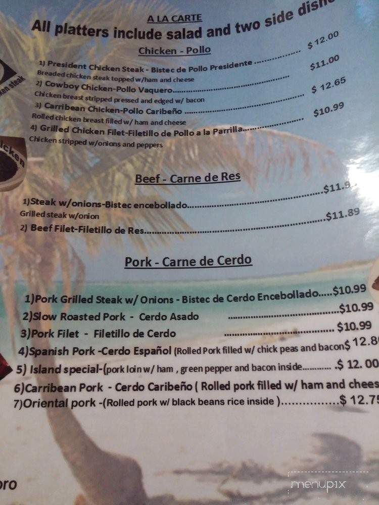 Cuban Island - Albert Lea, MN menu_pic