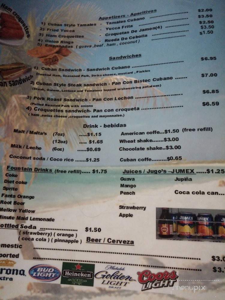 Cuban Island - Albert Lea, MN menu_pic