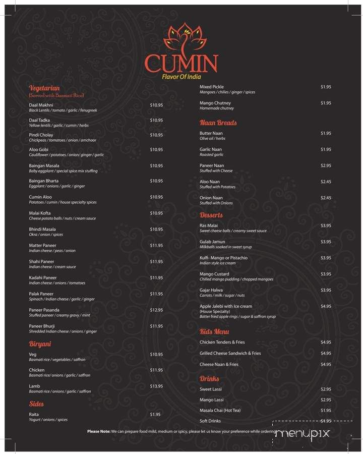 Cumin - Tulsa, OK menu_pic