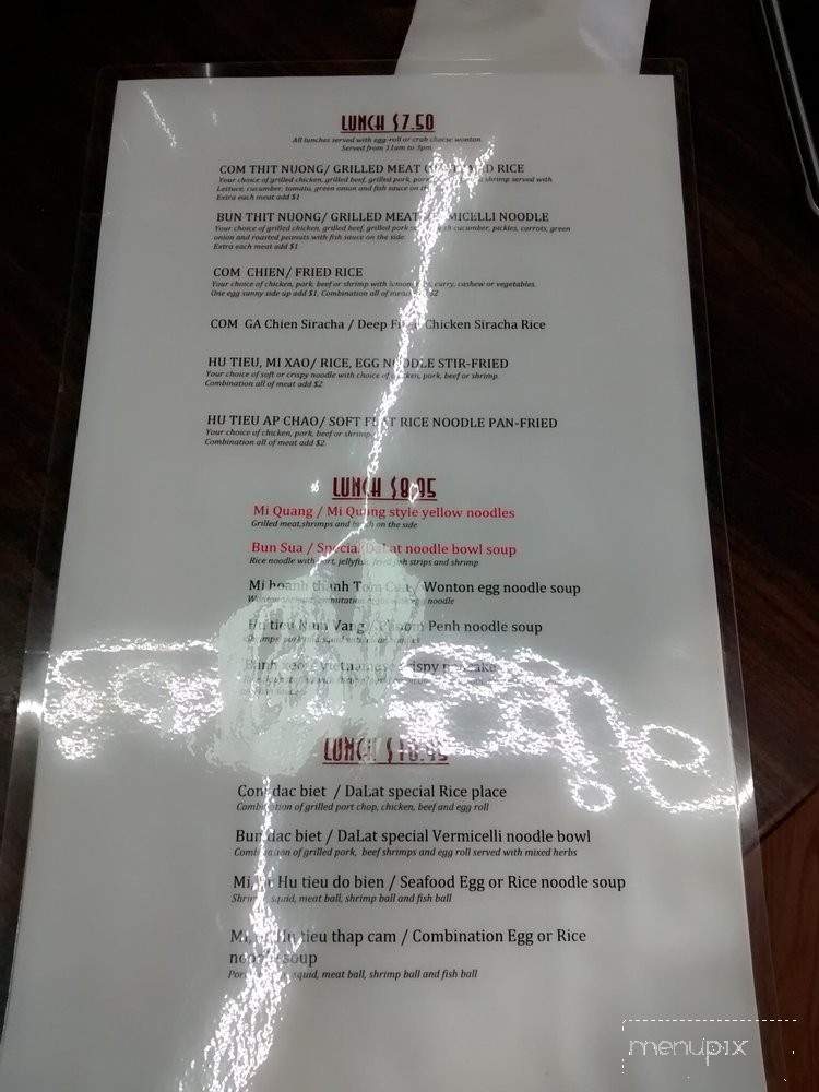 Da Lat Vietnamese - Tampa, FL menu_pic