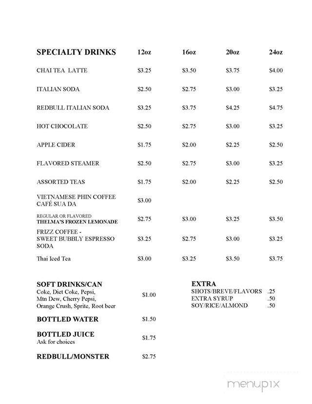 Daybreak Cafe - Spokane, WA menu_pic