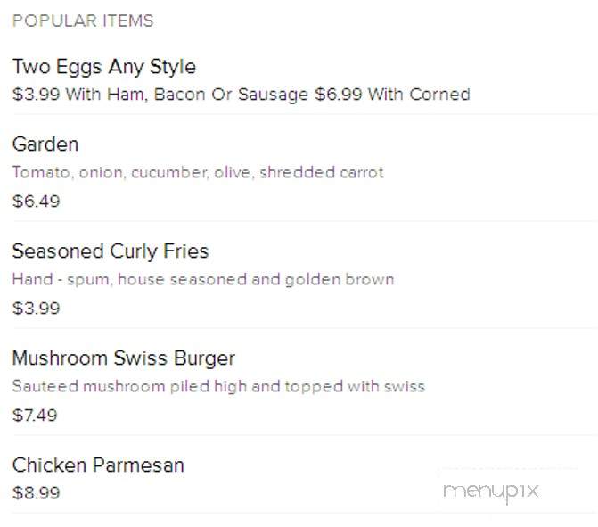 Deja Vu Diner - Syracuse, NY menu_pic