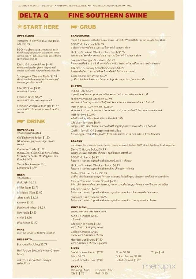 Delta Q - Forrest City, AR menu_pic