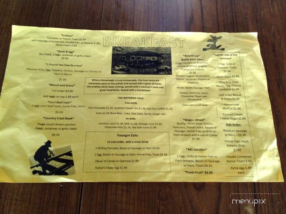 Desert Inn Restaurant - Yeehaw Junction, FL menu_pic