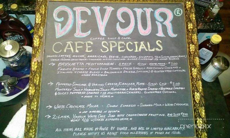 Devour Coffee & Tea - Galena, IL menu_pic