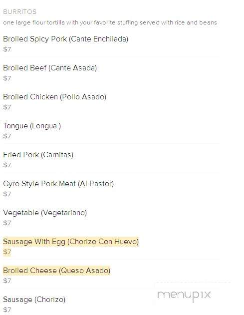 Diamante Poblano 3 - Yonkers, NY menu_pic