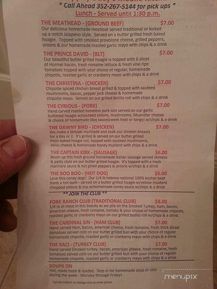 Dippity Duey's - Oxford, FL menu_pic