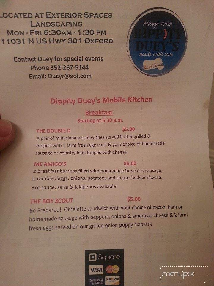 Dippity Duey's - Oxford, FL menu_pic